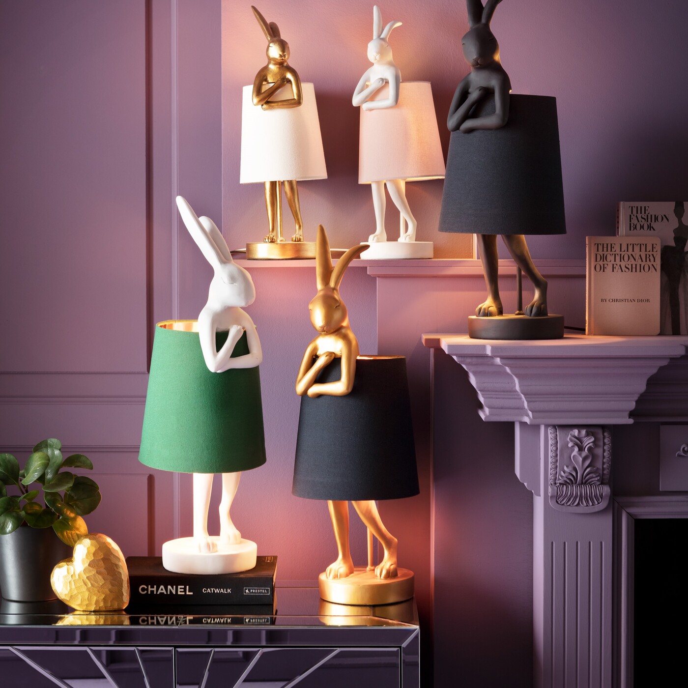 Светильник настольный Animal Rabbit White/Green 68 см от KARE Design