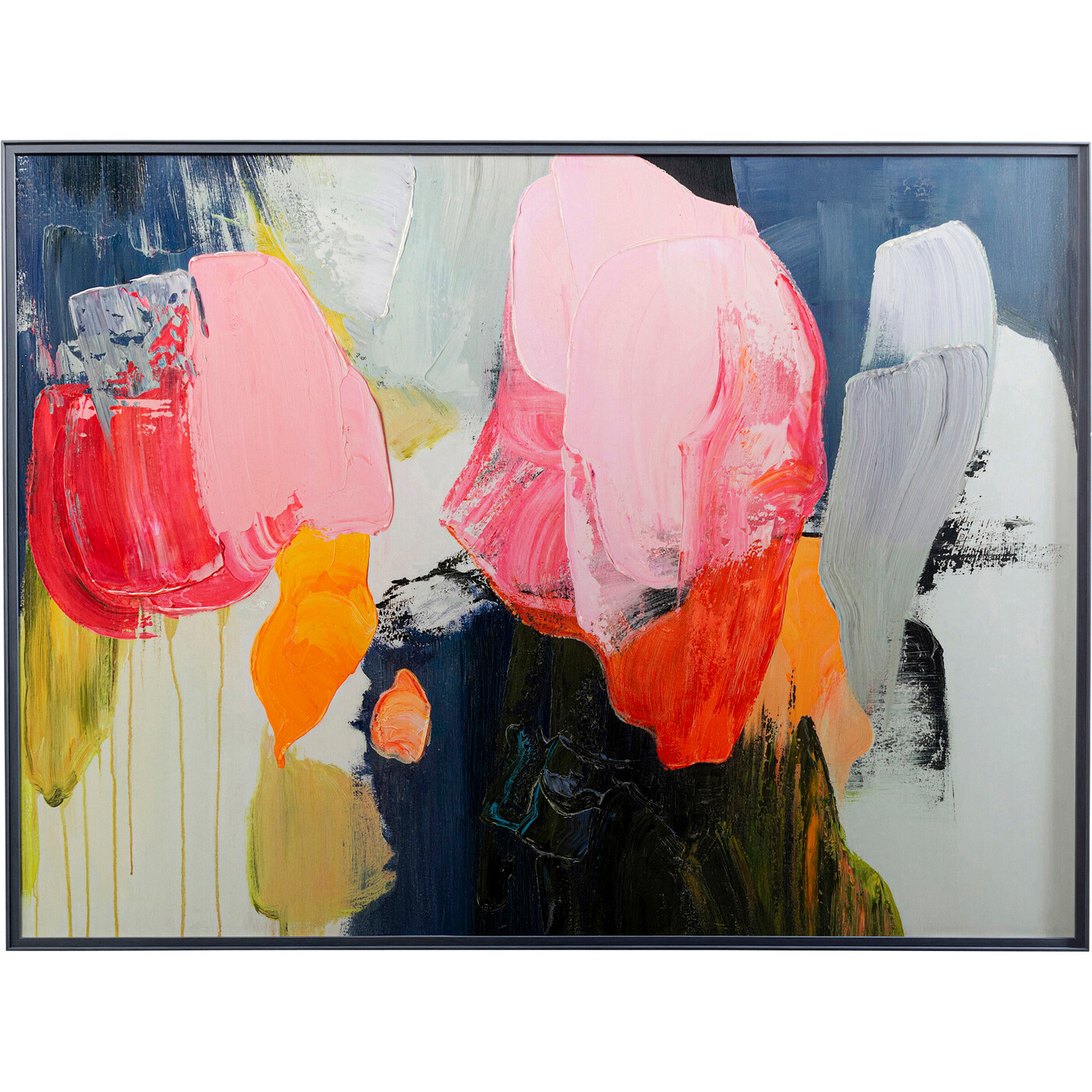 Картина в раме Abstract High Gloss Pink «Абстракция» 160x120 см, Розовый от KARE Design