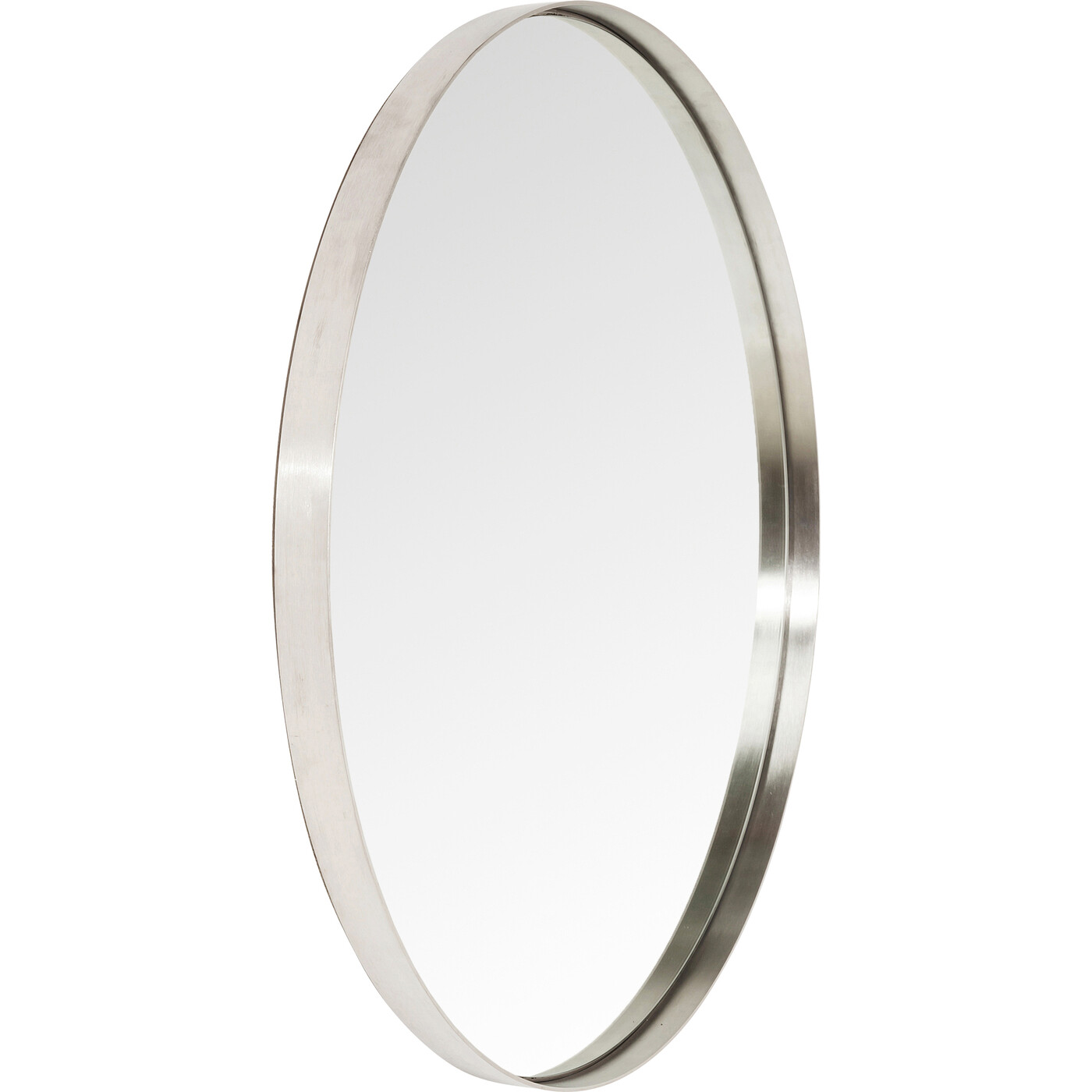 Зеркало Curve Round Stainless Steel Ø100 см от KARE Design