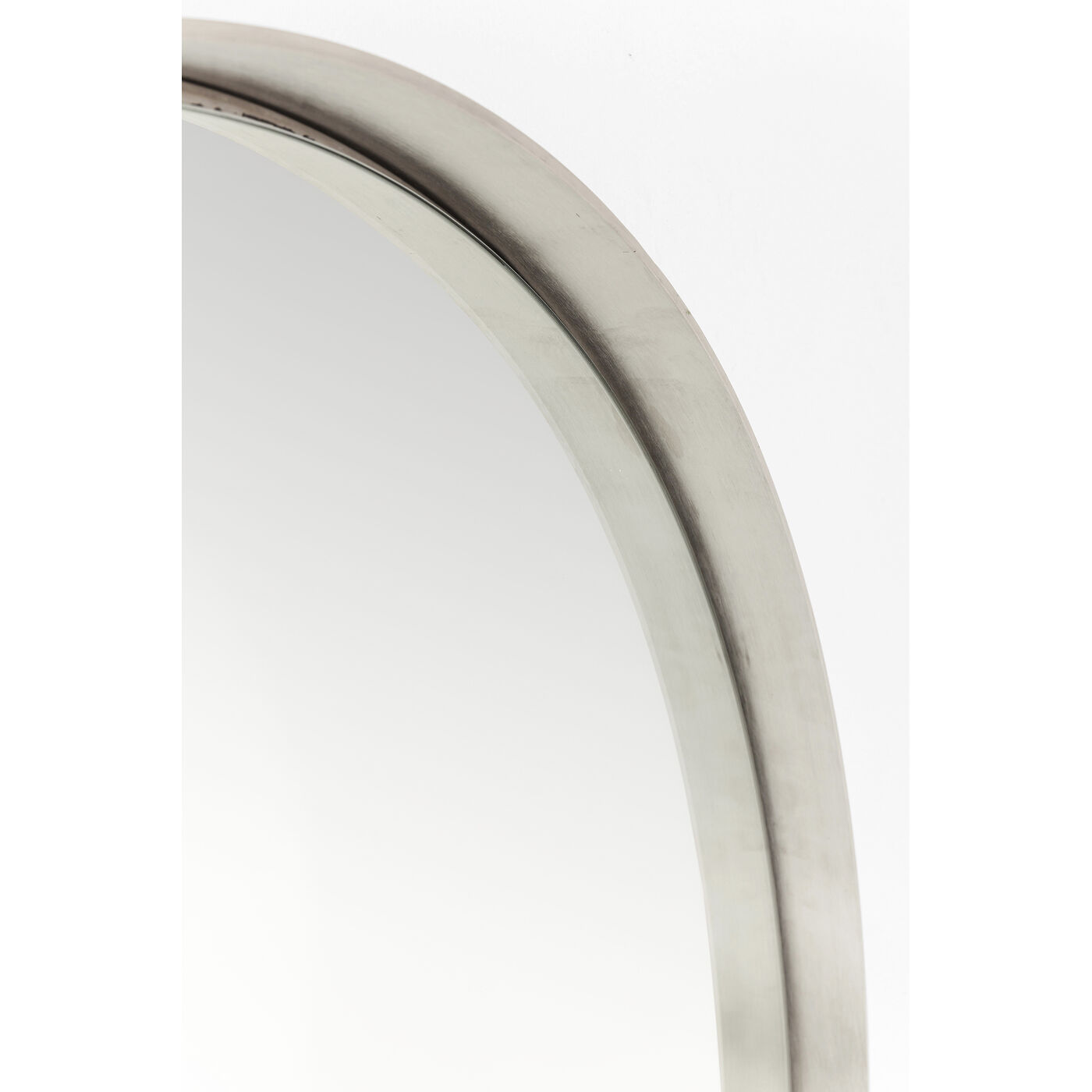 Зеркало Curve Round Stainless Steel Ø100 см от KARE Design