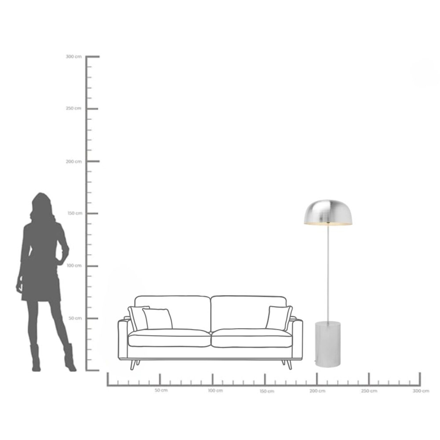 Светильник напольный Loungy Chrom 160cm от KARE Design