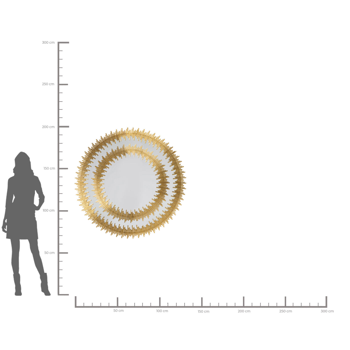 Зеркало Solare Gold Ø132 см от KARE Design