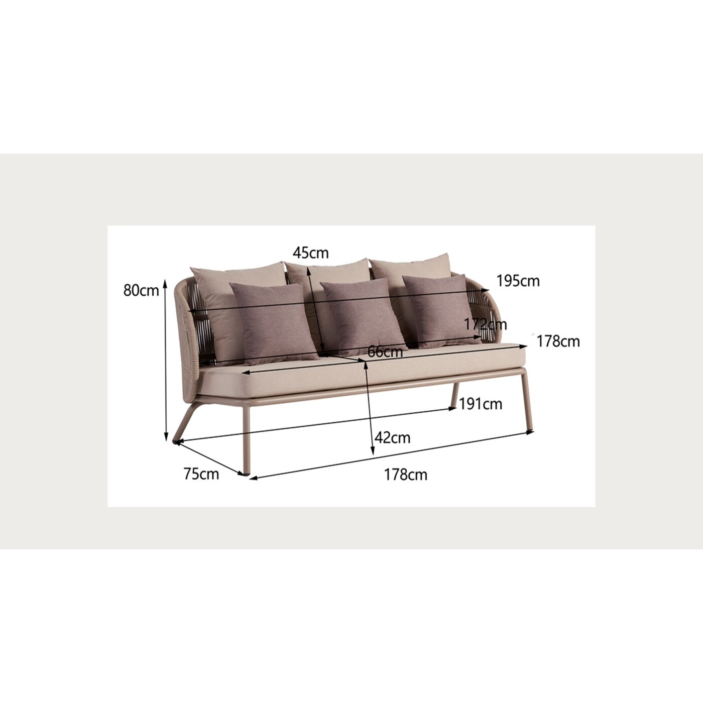 Комплект для улицы Sicily Taupe (4/part) от KARE Design
