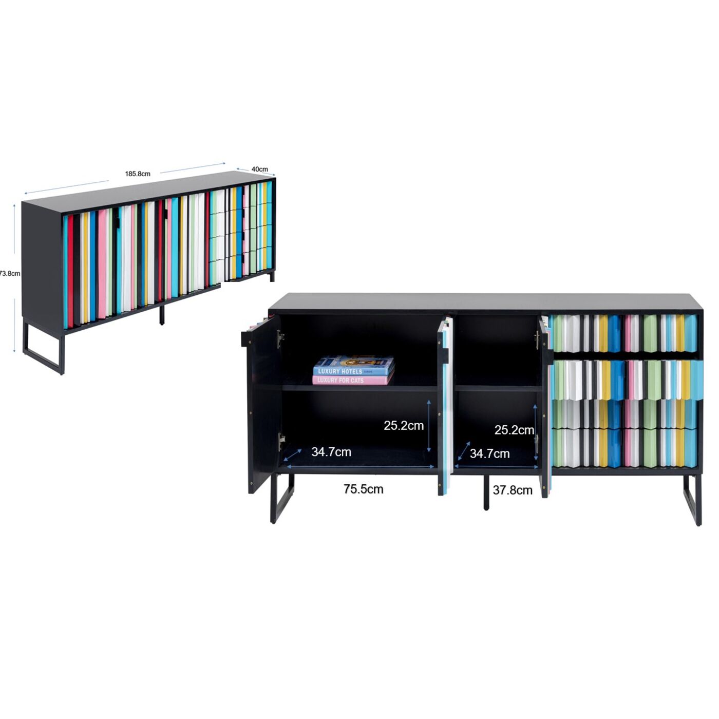 Комод широкий Oriols Colore 186x74 см от KARE Design