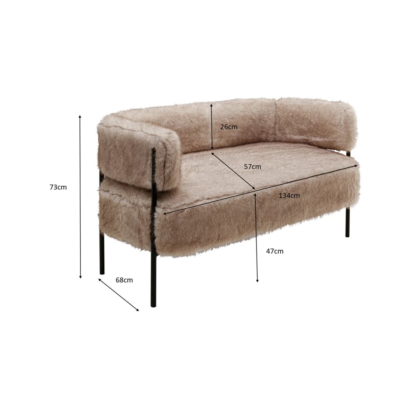 Диван Lilja Soft 134cm от KARE Design