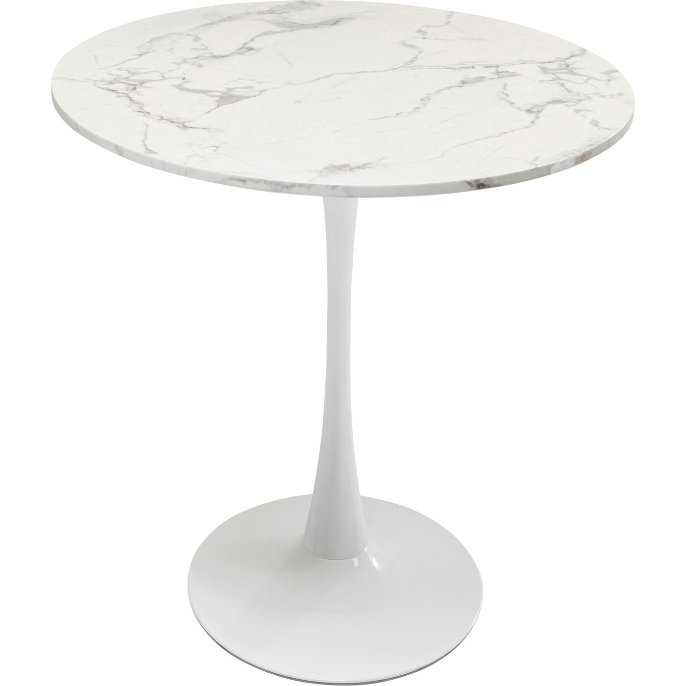 Стол Schickeria Marbleprint White Ø80 см от KARE Design