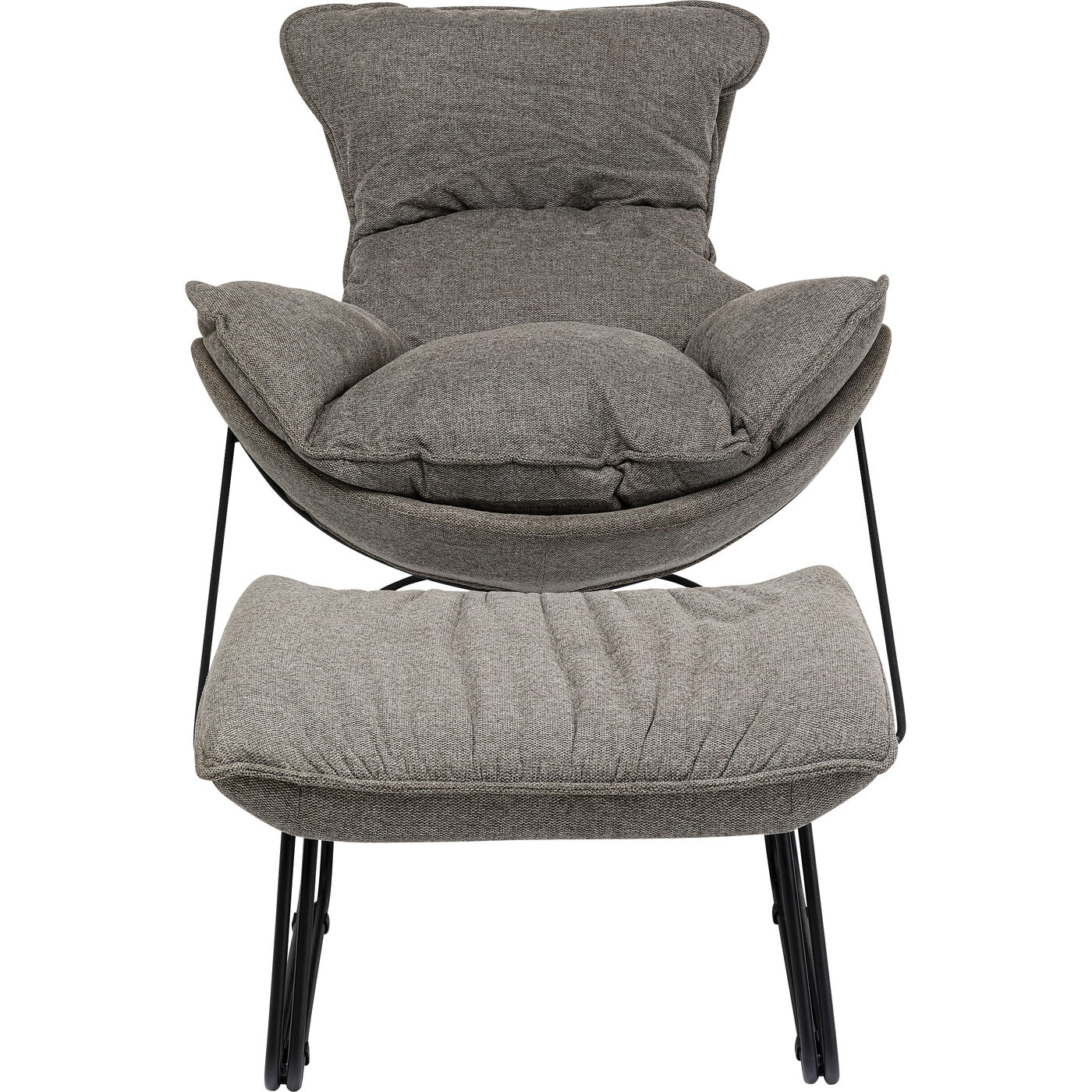 Кресло с подставкой для ног Snuggle Grey (2 шт) от KARE Design