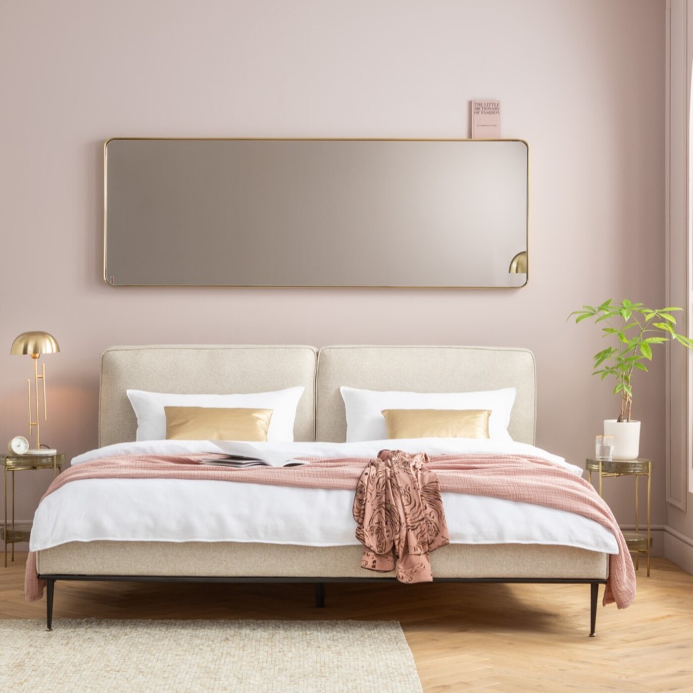 Зеркало Curve MO Rectangular Brass 200x70 см от KARE Design