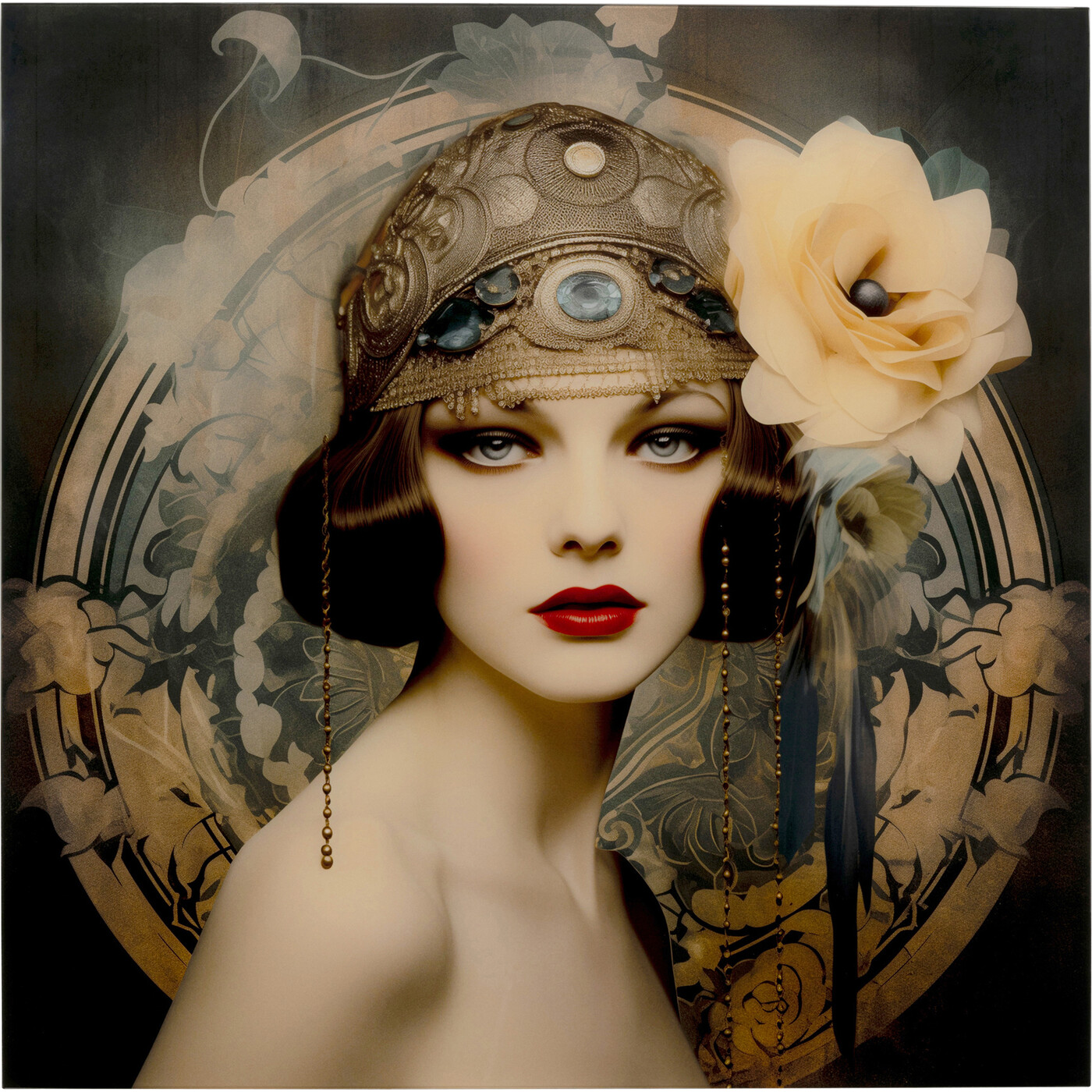 Картина стеклянная Muse Art Nouveau 100x100cm от KARE Design