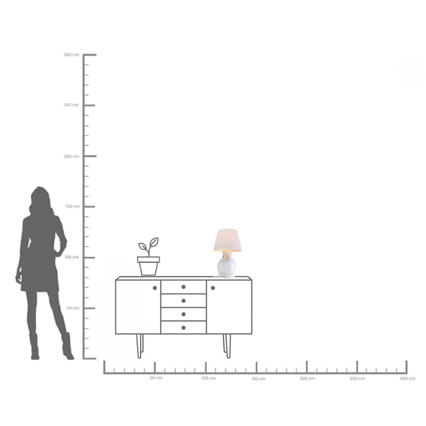Светильник настольный Donna White 48 см от KARE Design
