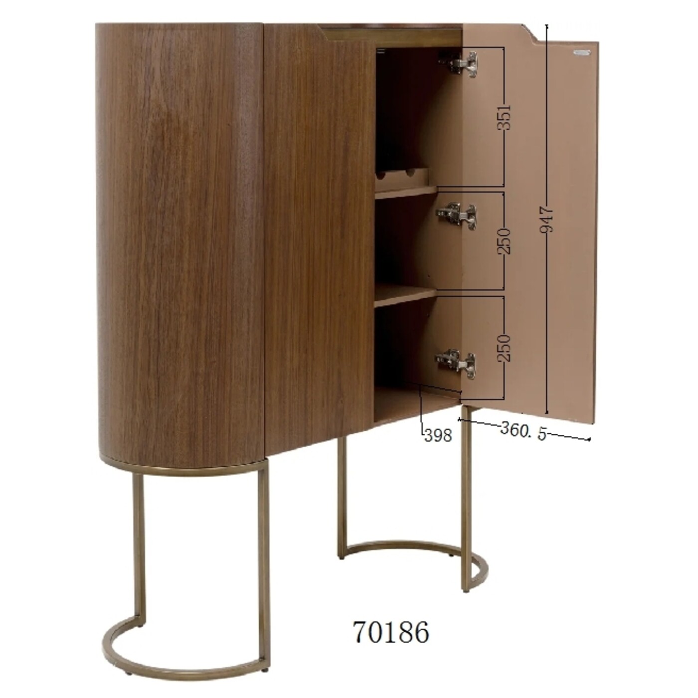 Барный шкаф Giorgio 115x142cm от KARE Design