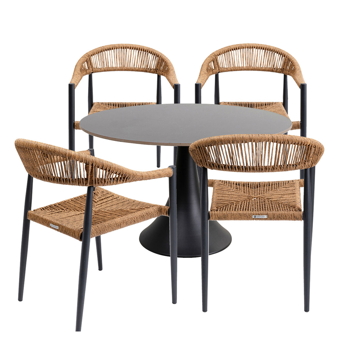 Комплект уличной мебели Palma Possibilita Ø120cm Nature 5/Set от KARE Design