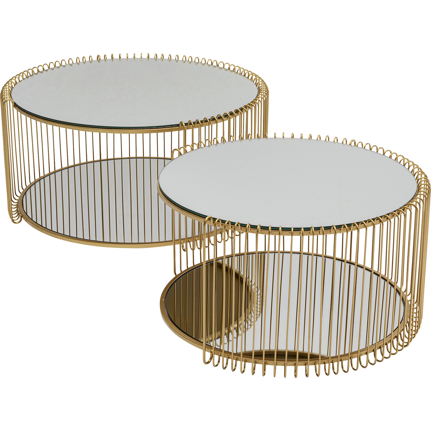 Стол кофейный Wire Double Brass (2 шт.) от KARE Design