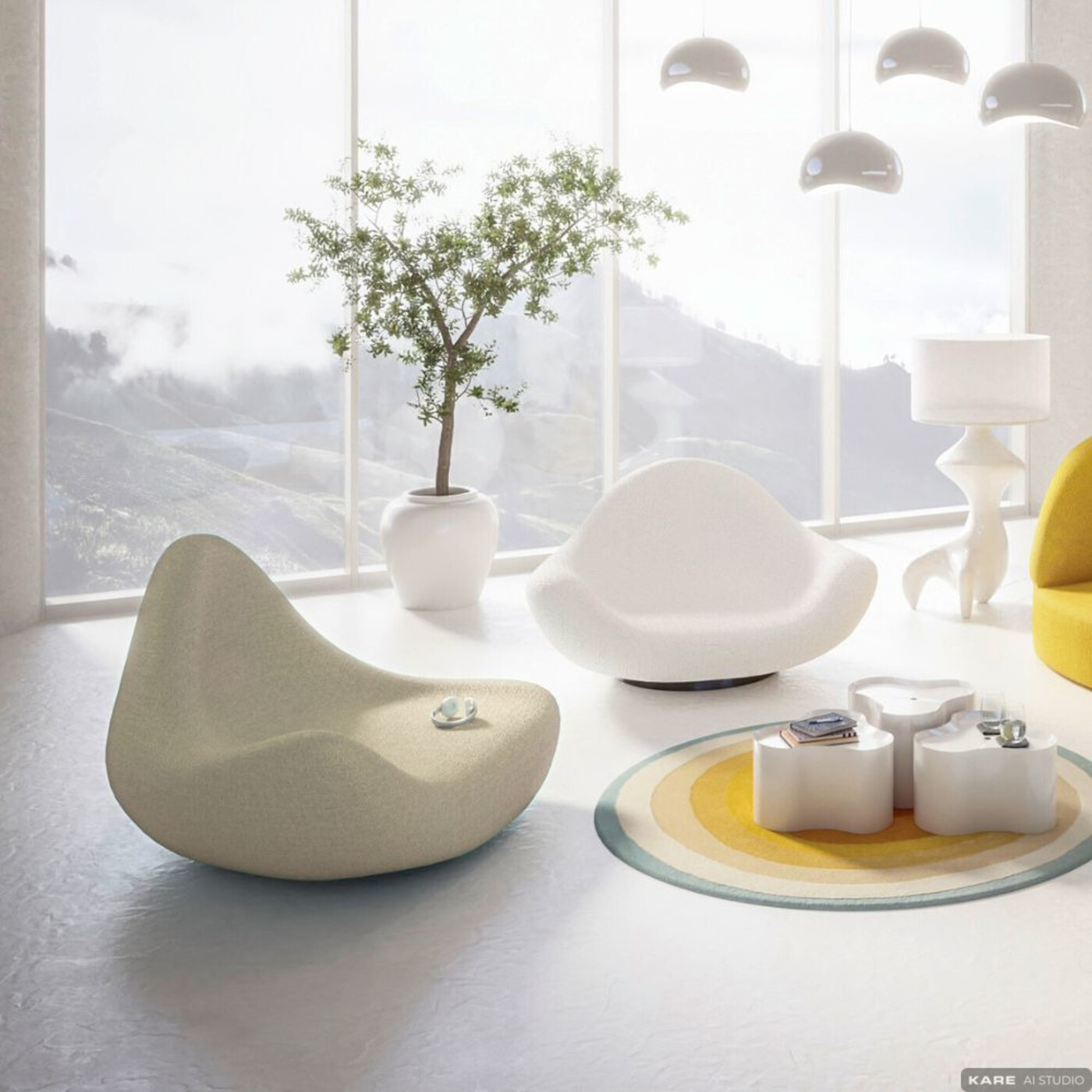 Кресло KARE x Karim Rashid Glow Wave Nature 177 см от KARE Design