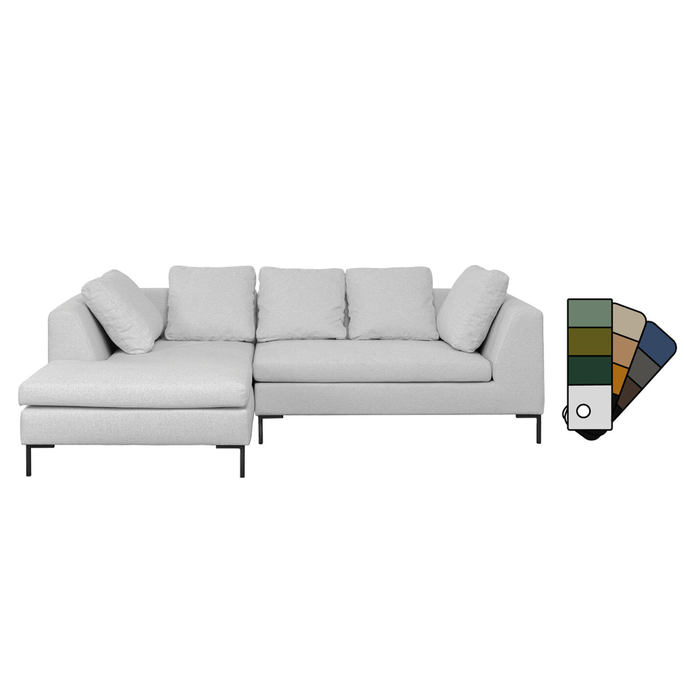 Диван левосторонний угловой Gianni 250cm Left Cat 1 Individual от KARE Design