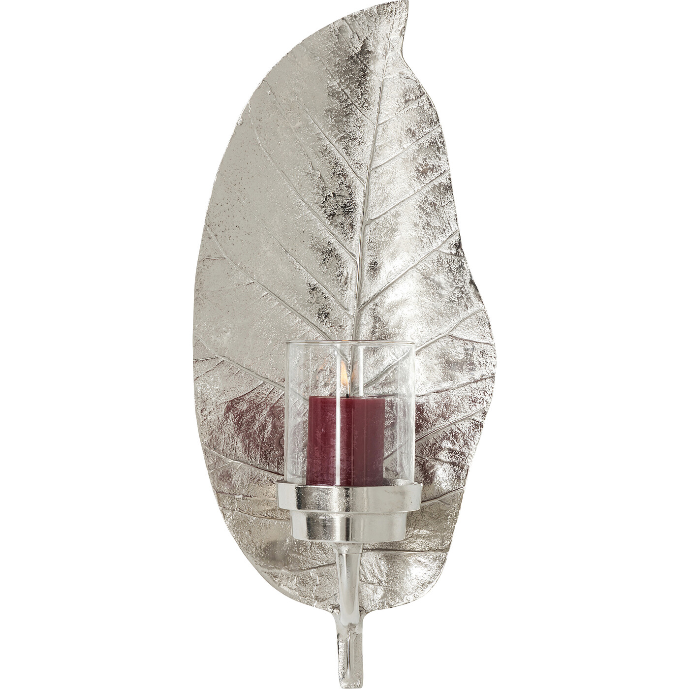 Подсвечник Leaf «Лист», Серебряный от KARE Design