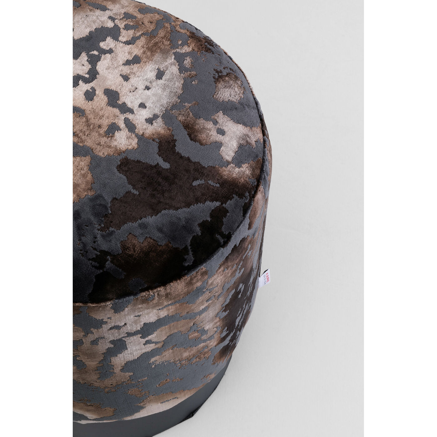 Пуф Cherry Astoria Grey Black Ø36cm Limited от KARE Design