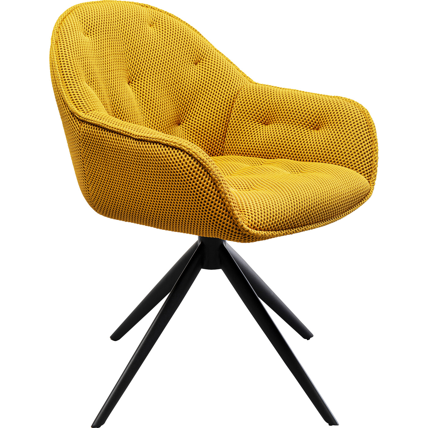Стул вращающийся Carlito Mesh Yellow от KARE Design