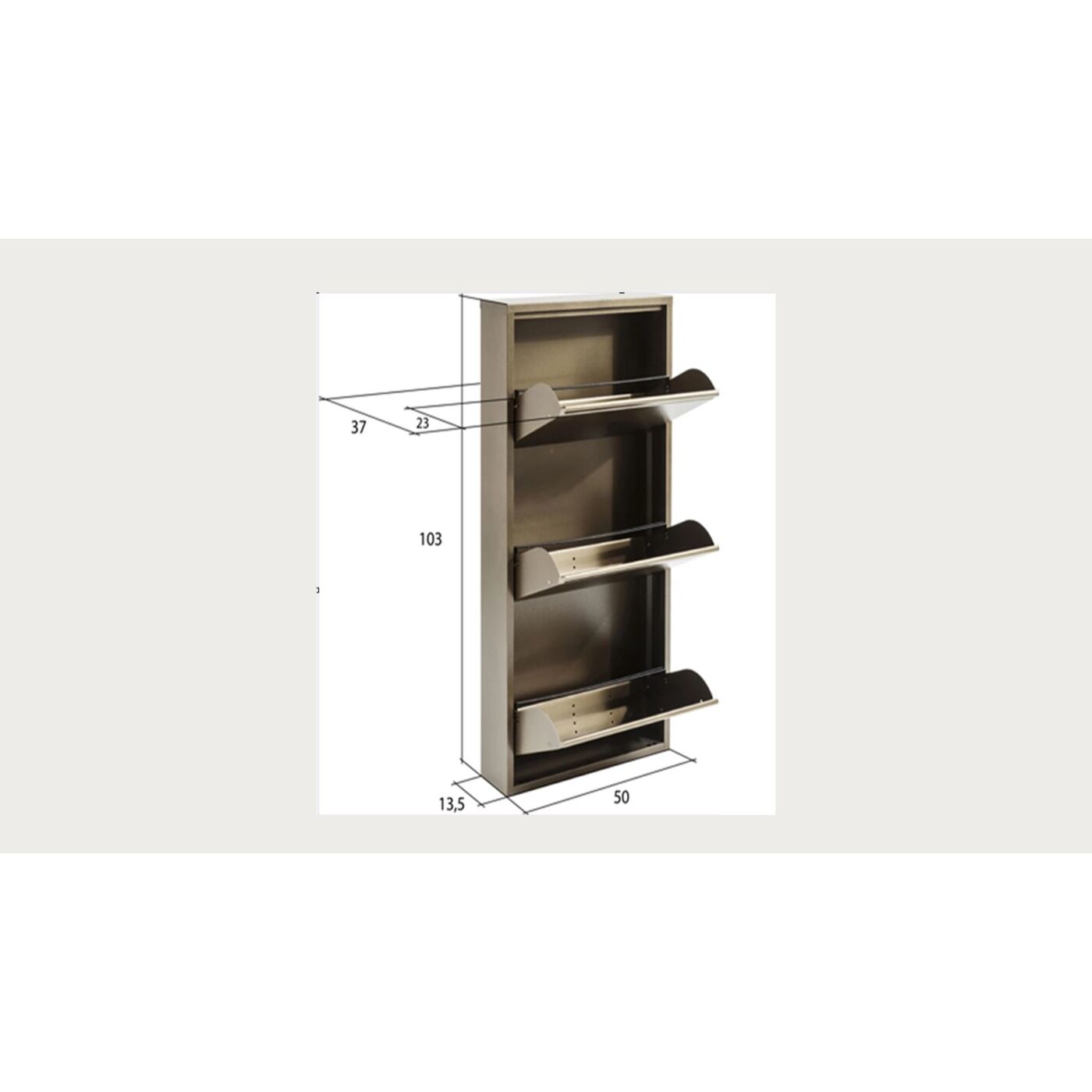 Полка для обуви Caruso 3 Anthrazit (MO) от KARE Design