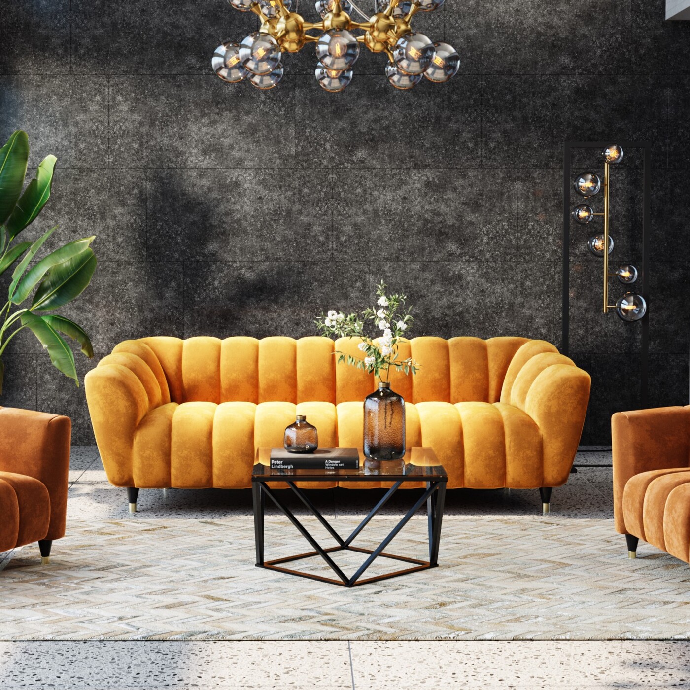 Стол кофейный Cristallo Black 80x80 см от KARE Design