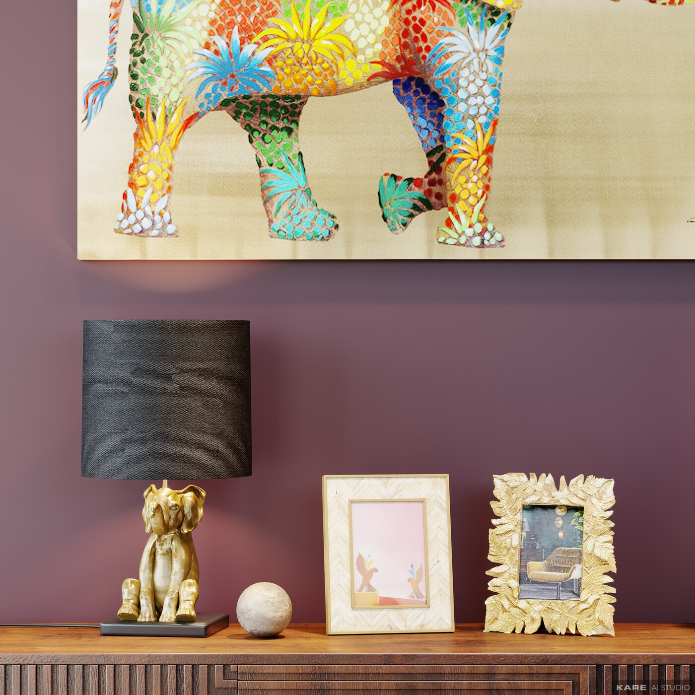 Светильник настольный "Слоненок" Sitting Elephant Gold от KARE Design
