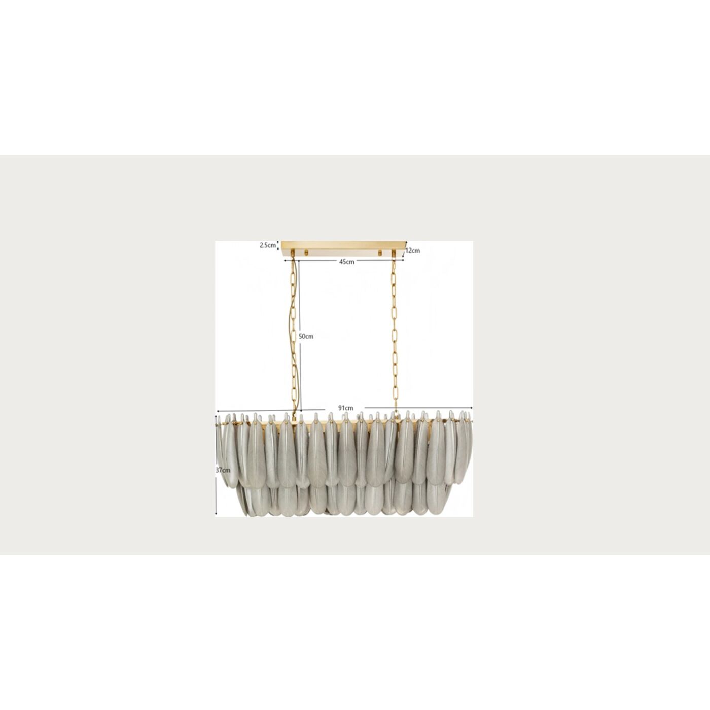 Светильник подвесной Feather Glow 95cm от KARE Design