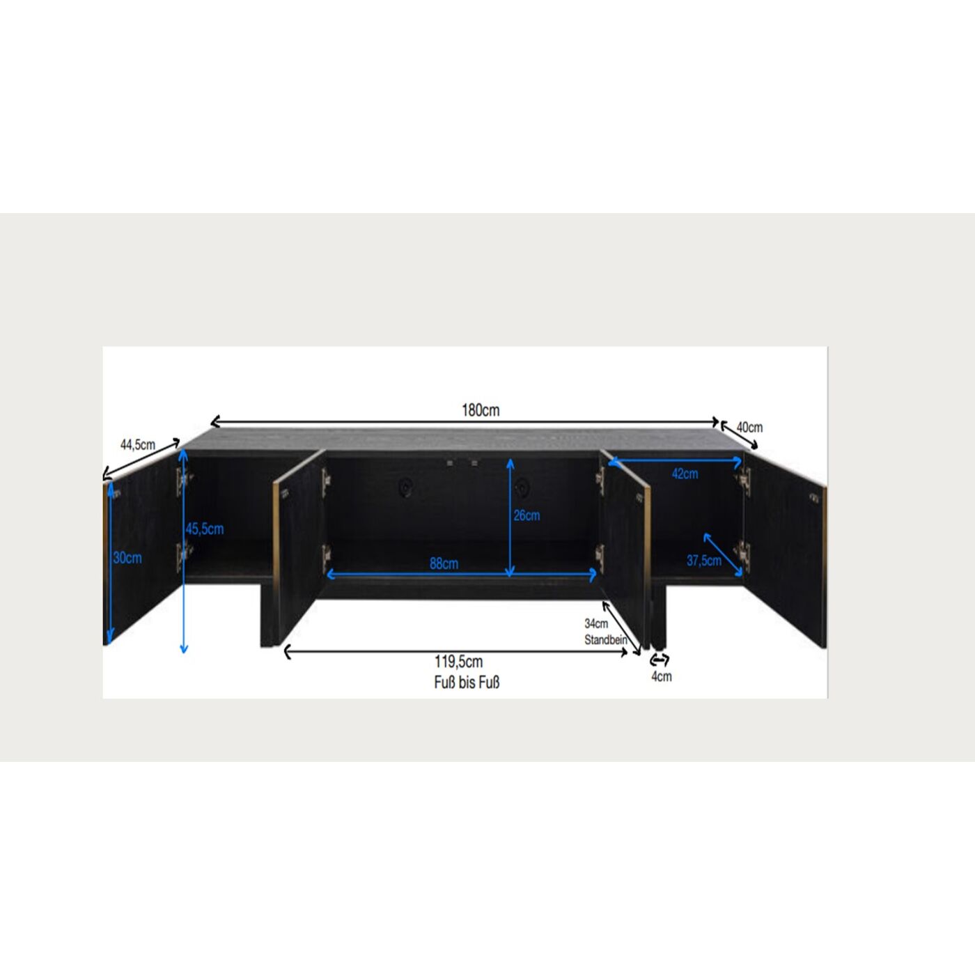 Комод Prezioso 180x45 см от KARE Design