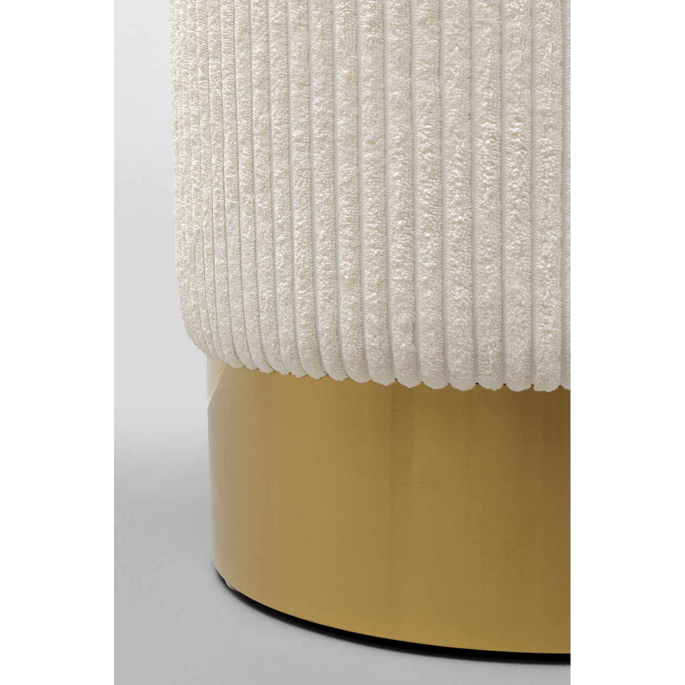 Пуф Cherry Beige Cord Brass Ø35 см от KARE Design