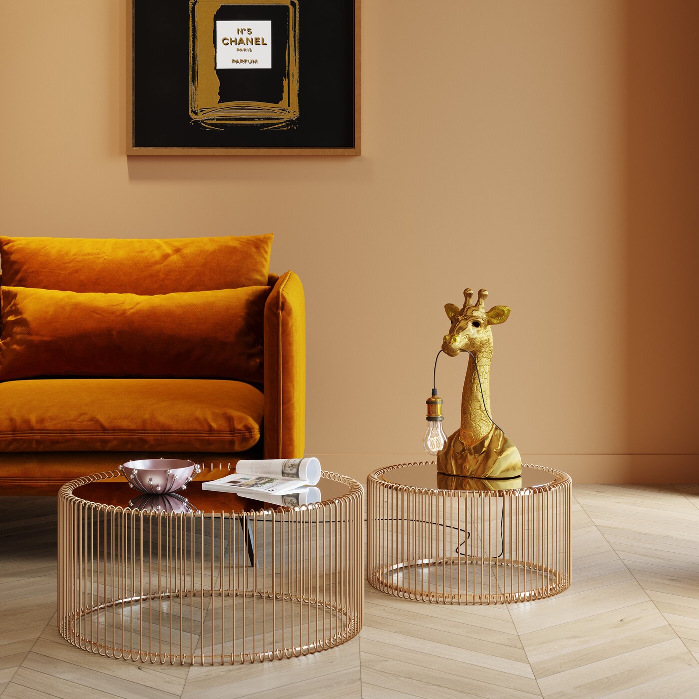 Светильник настольный Animal Giraffe Gold 50 см от KARE Design