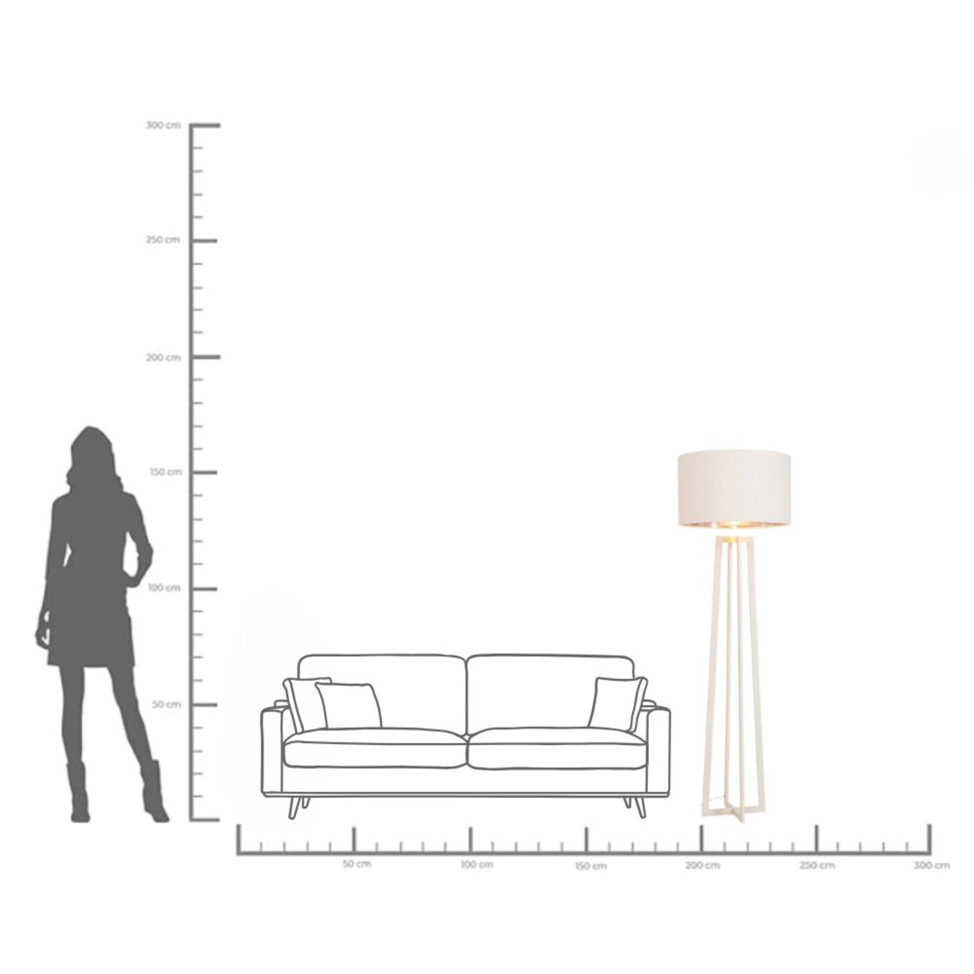 Светильник напольный Timon Greige 160cm от KARE Design