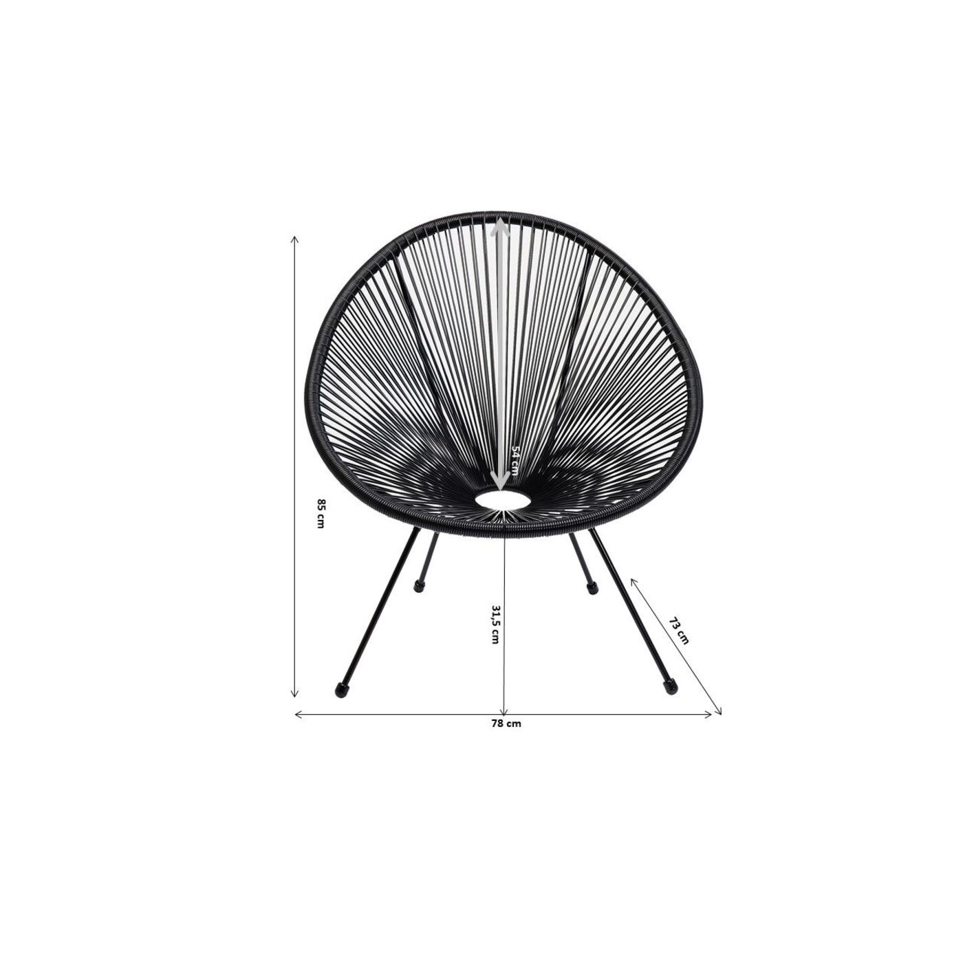 Кресло Acapulco Cherry от KARE Design
