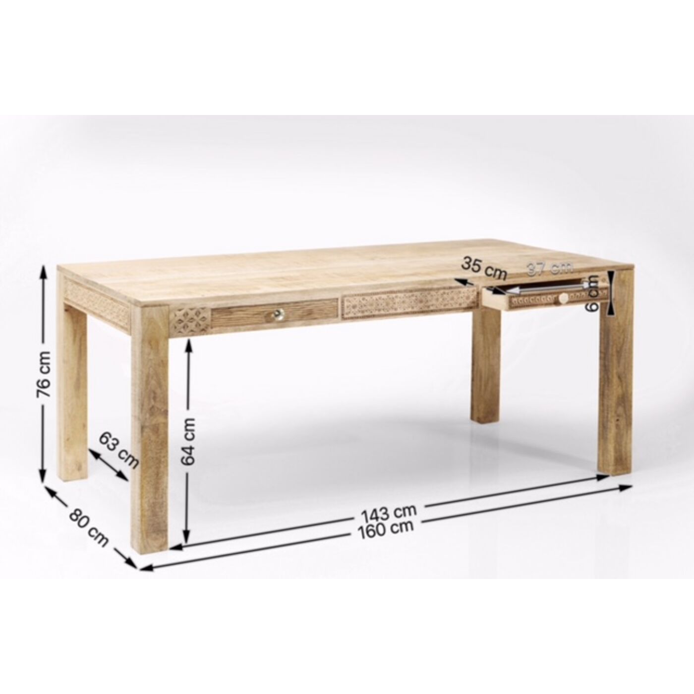 Стол Puro Plain 160x80 см от KARE Design