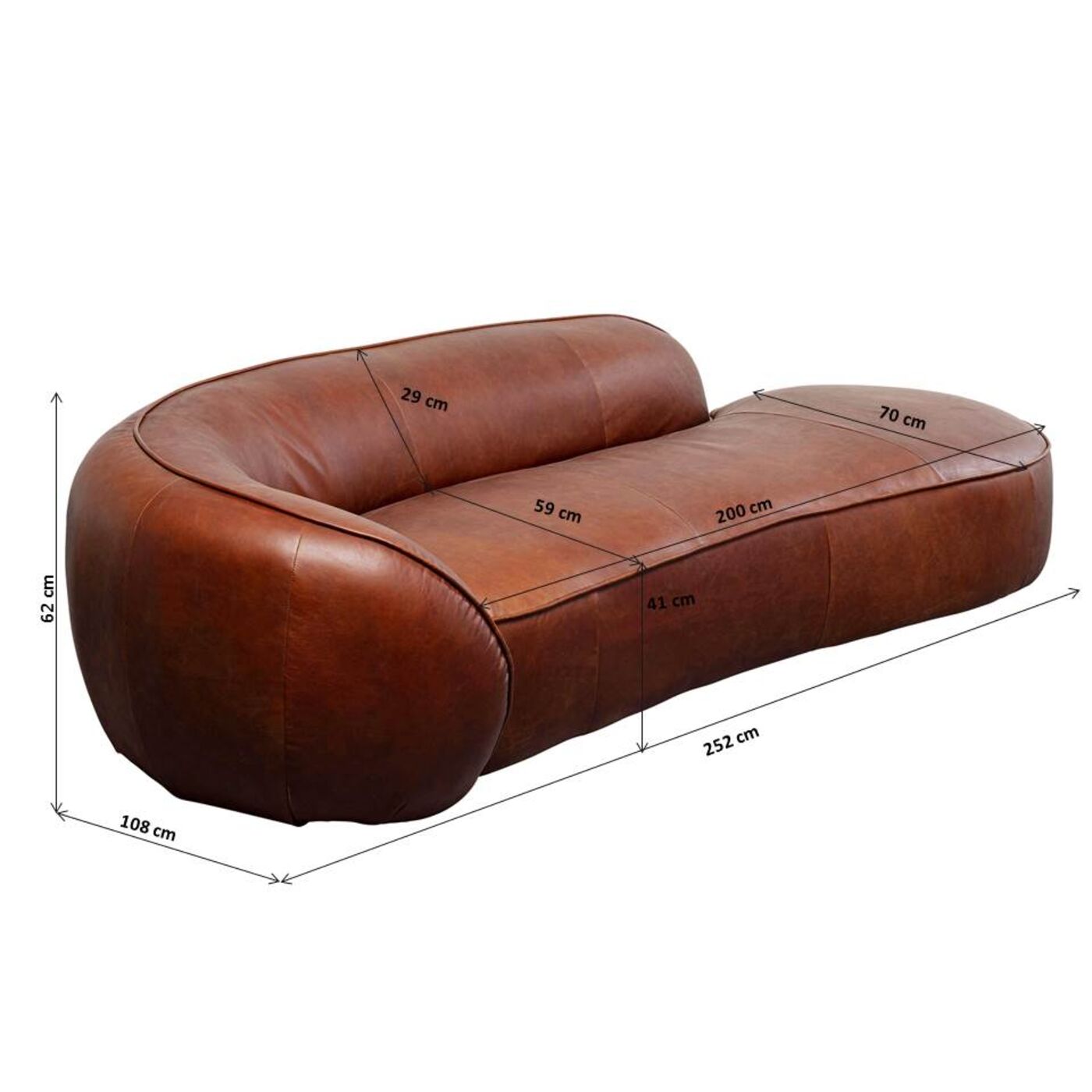 Кушетка Wonder Brown 252 см от KARE Design
