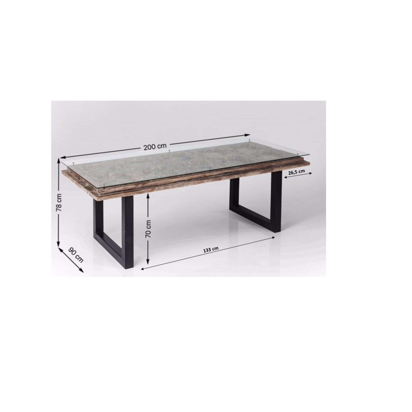 Стол Kalif 200x90 см от KARE Design