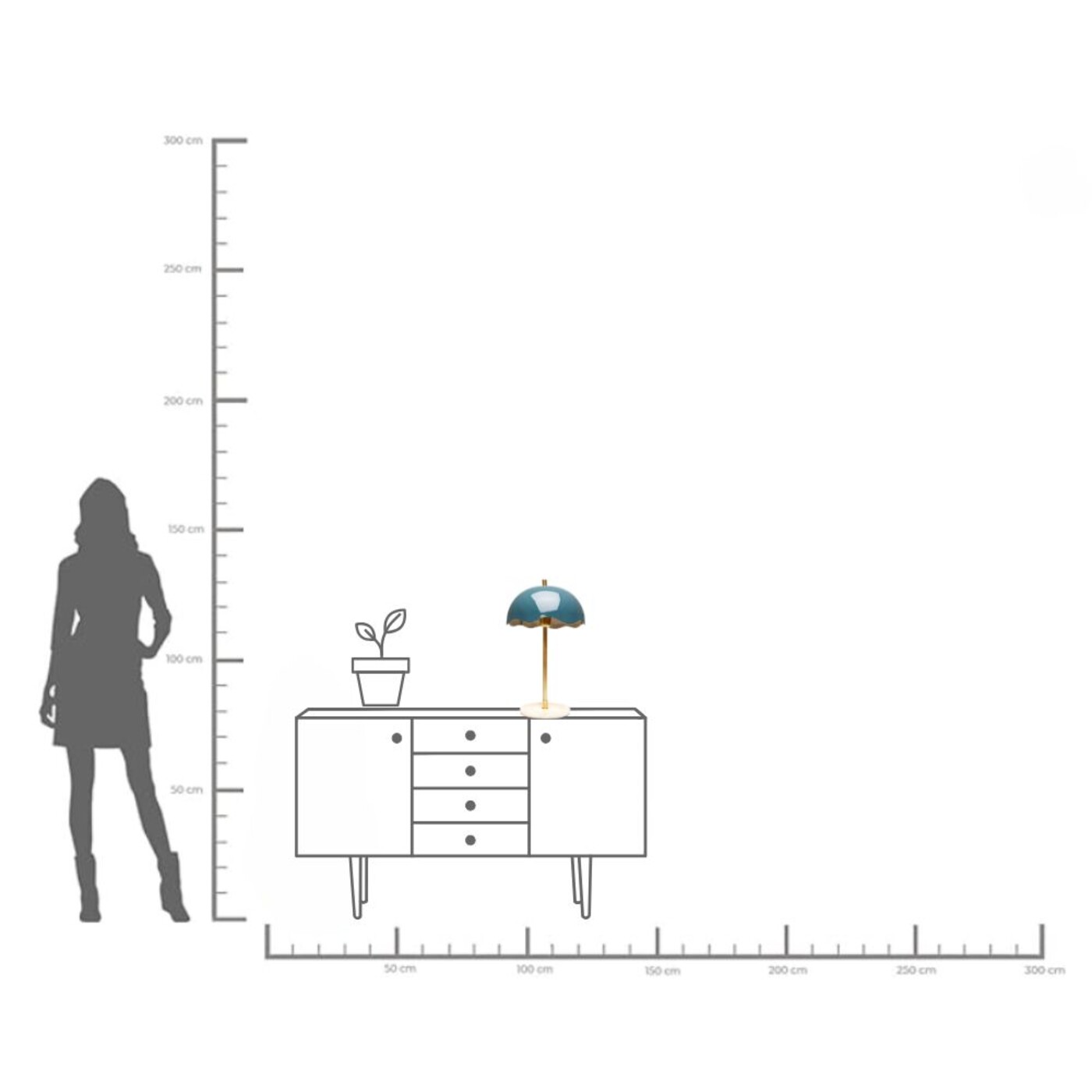 Светильник настольный Lia Midnight 50cm от KARE Design