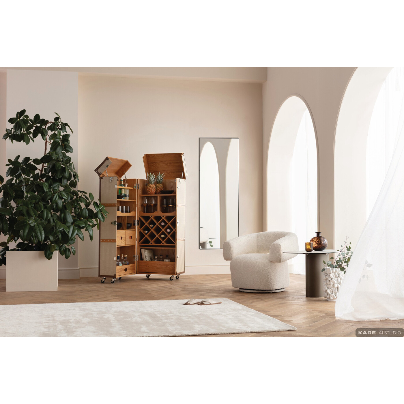 Зеркало Starlet Black 70x200m от KARE Design