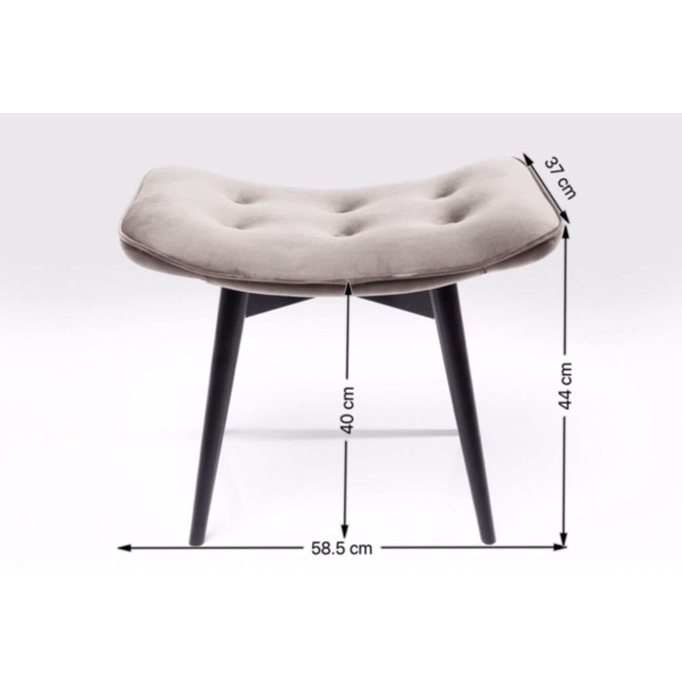 Табурет Vicky Velvet Grey от KARE Design