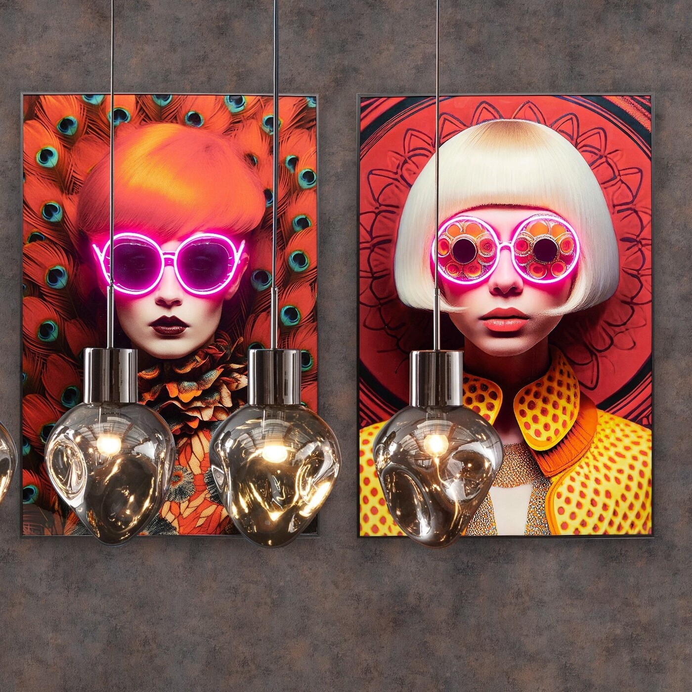 Картина Fancy Blonde Lady LED «Блондинка» 120x80 см от KARE Design