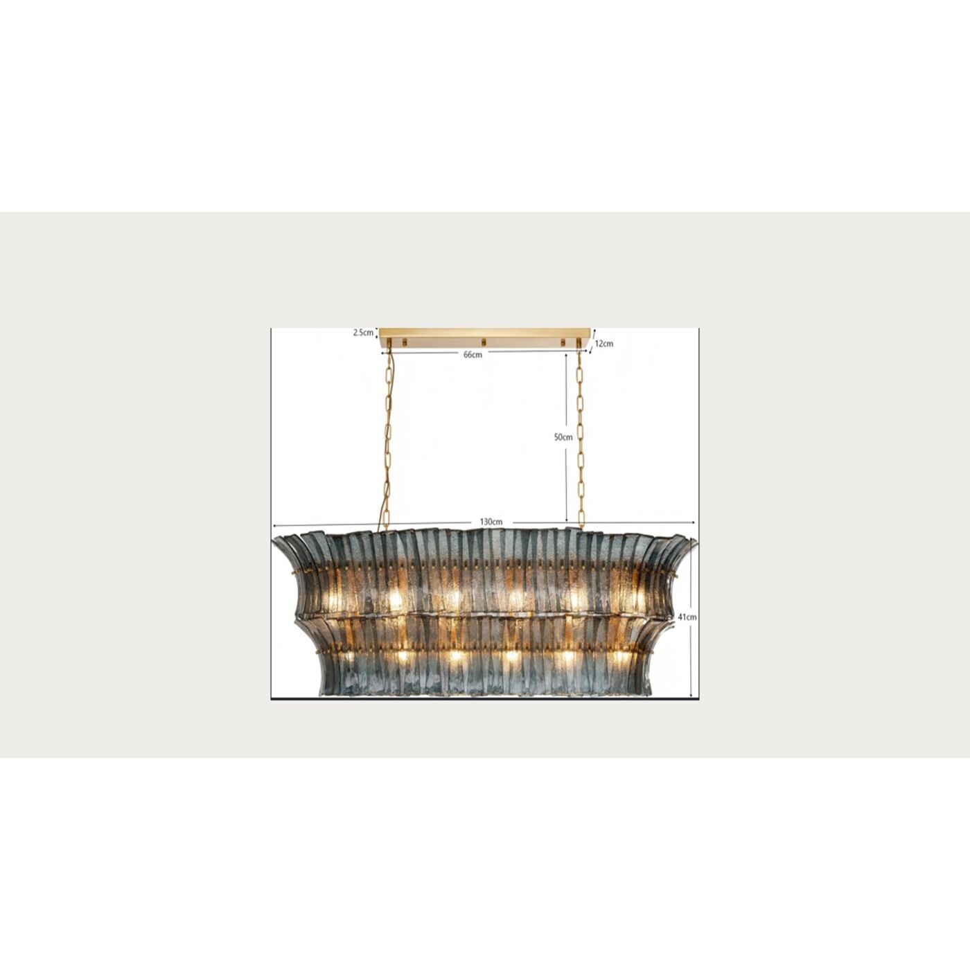 Светильник подвесной Venezia Blue 130cm от KARE Design