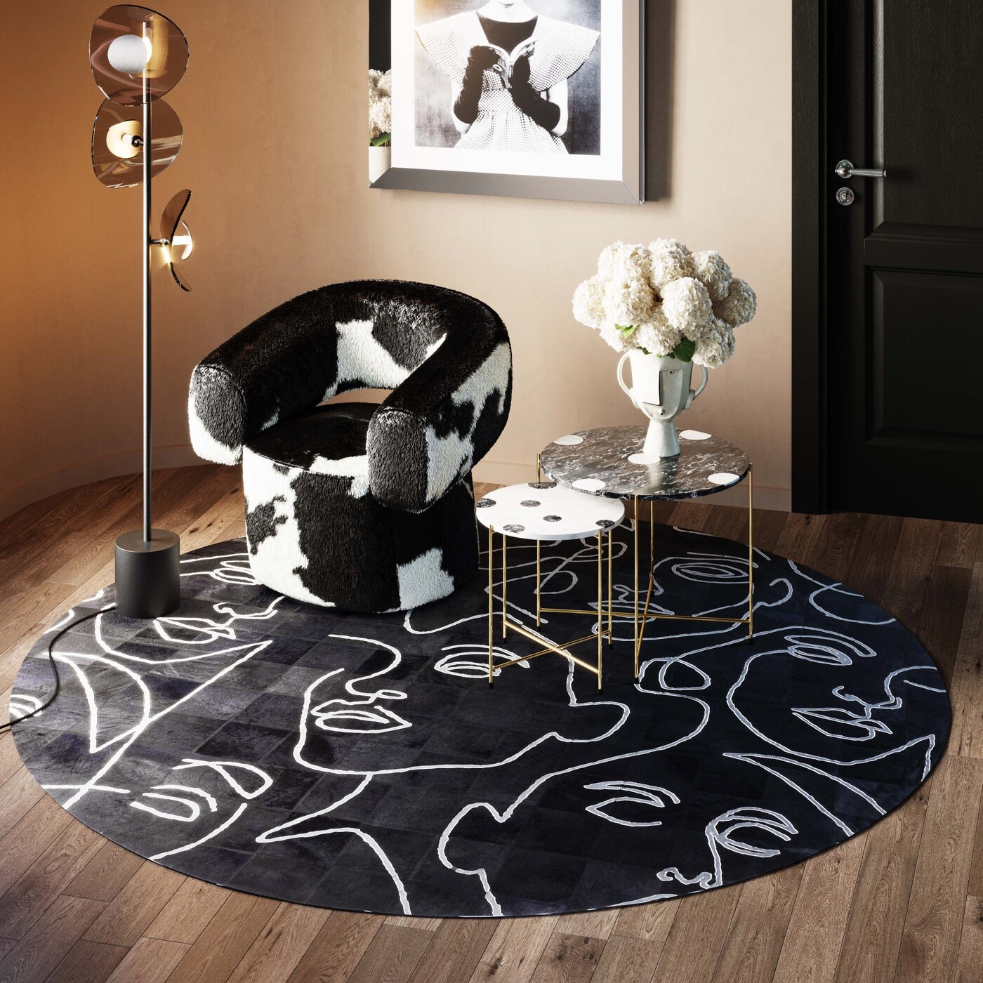 Ковер Art Faces Ø250 см от KARE Design