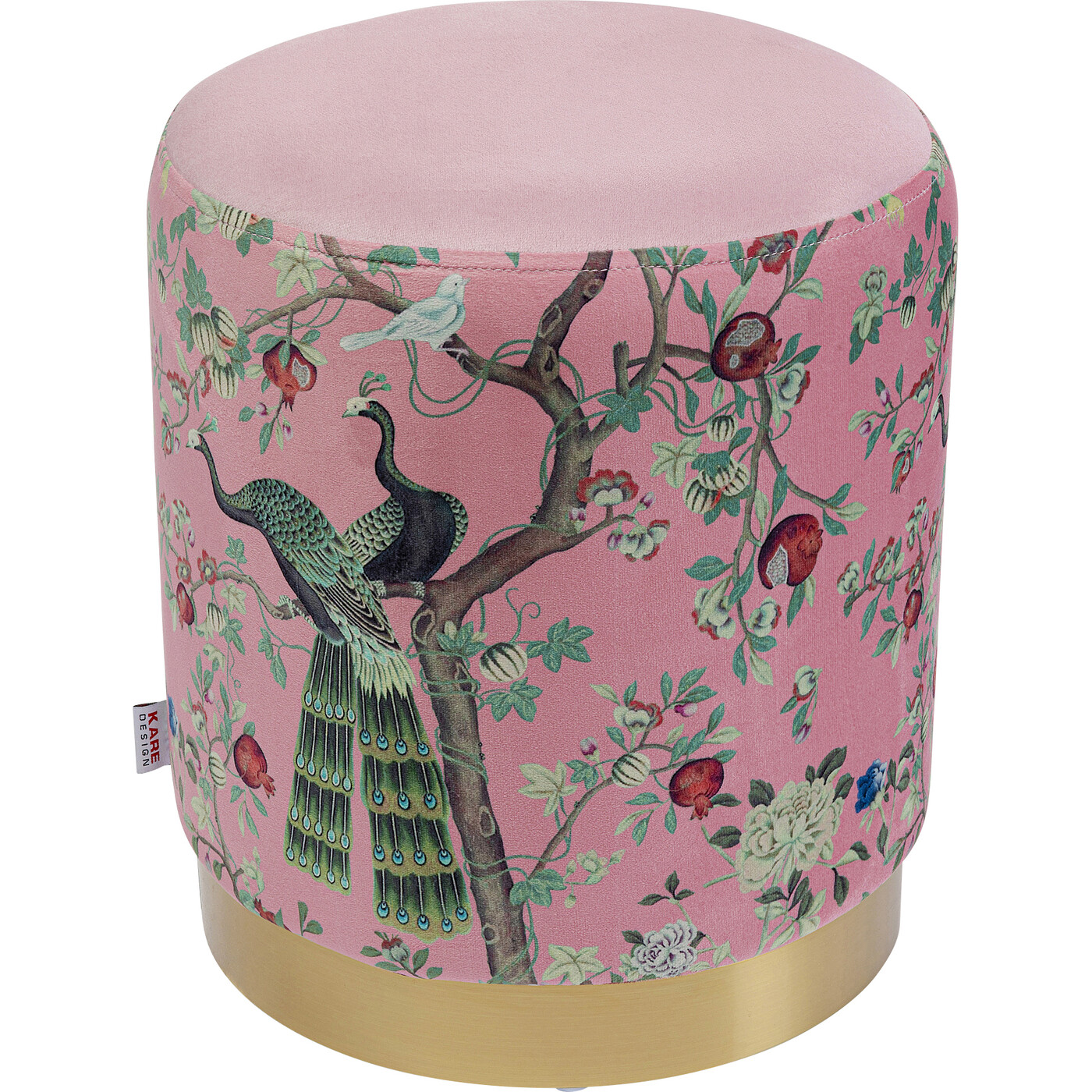 Пуф Cherry Peacock Brass Ø32 см от KARE Design