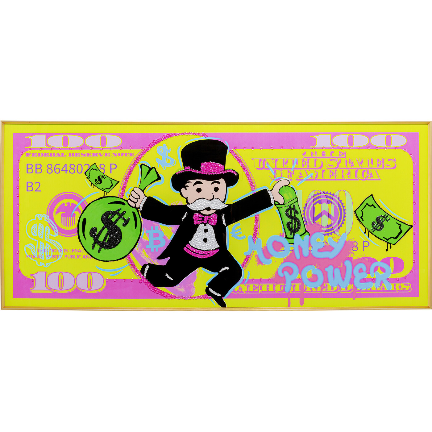 Картина Graffiti Money «Деньги» 70x160 см от KARE Design