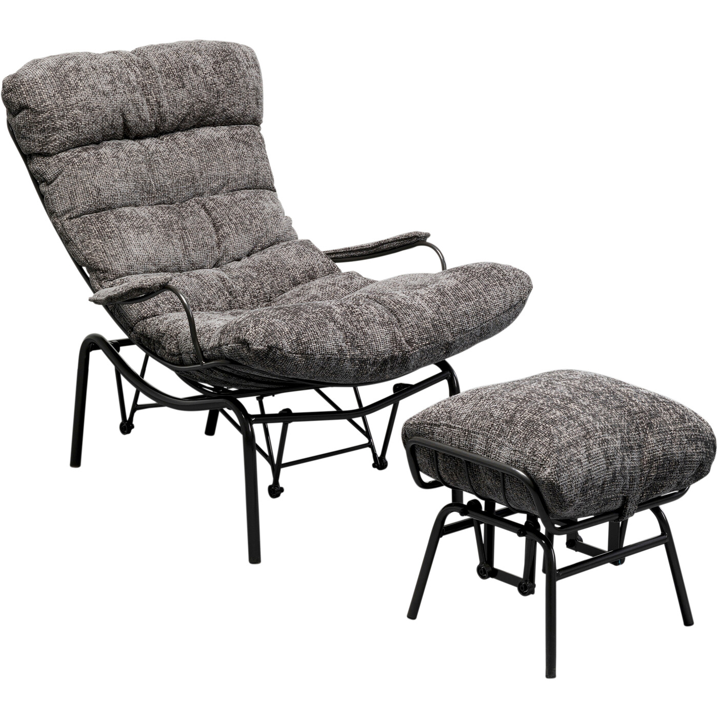Кресло + Пуф Vienna Swing Grey от KARE Design