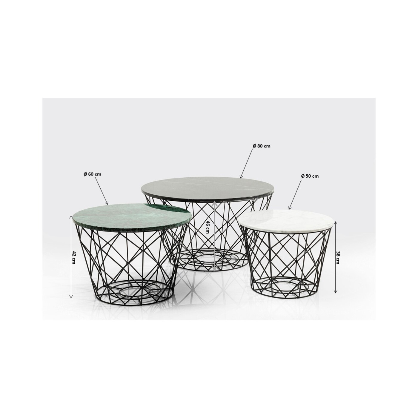 Стол кофейный East Round (3 предмета) от KARE Design