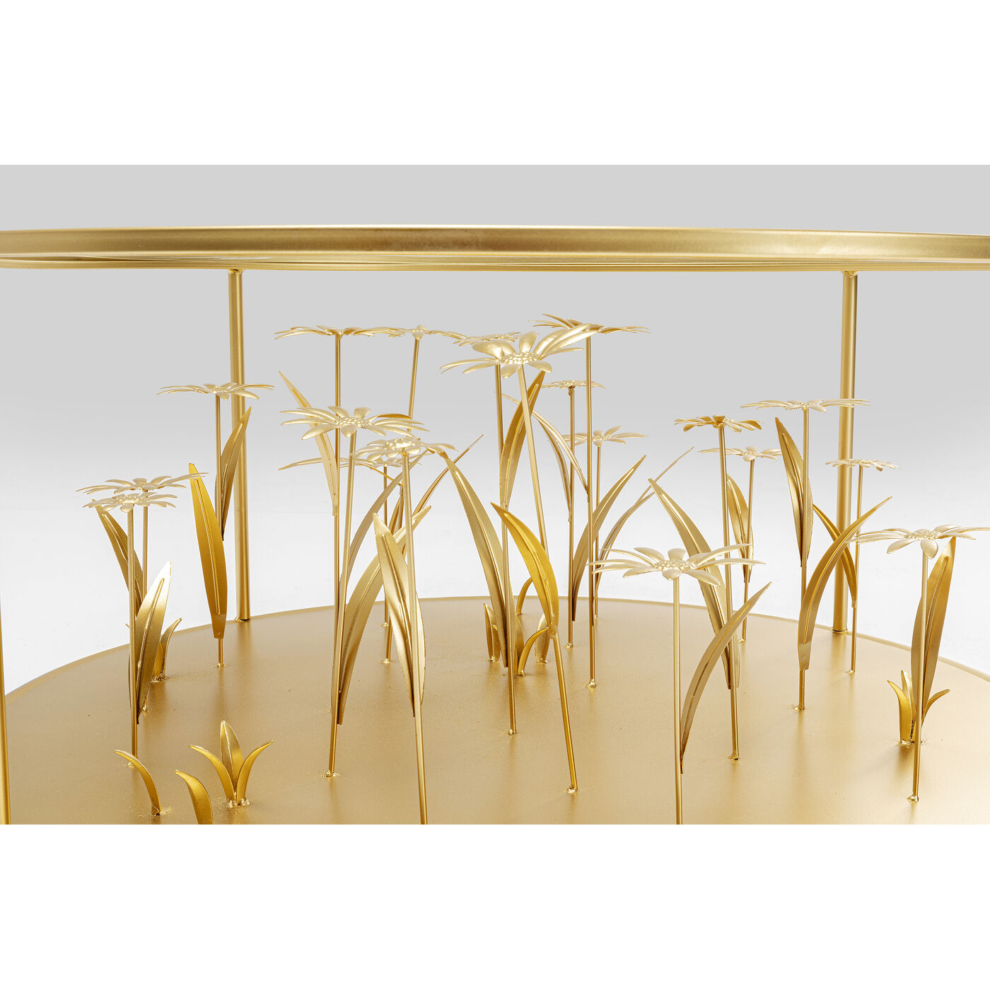 Стол кофейный Flower Meadow Gold Ø80 см от KARE Design