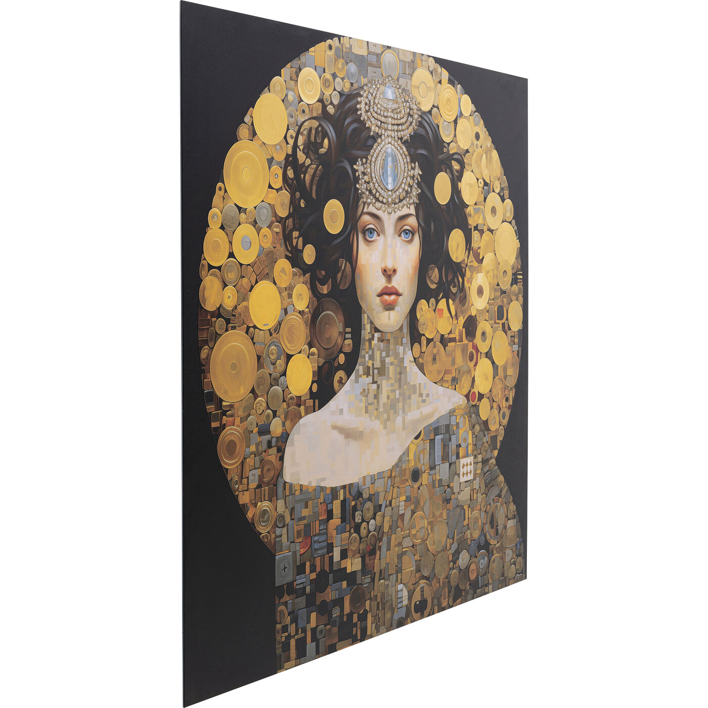 Картина стеклянная Art Nouveau Lady 3D «Женщина в стиле ар-нуво» 80x80 см от KARE Design