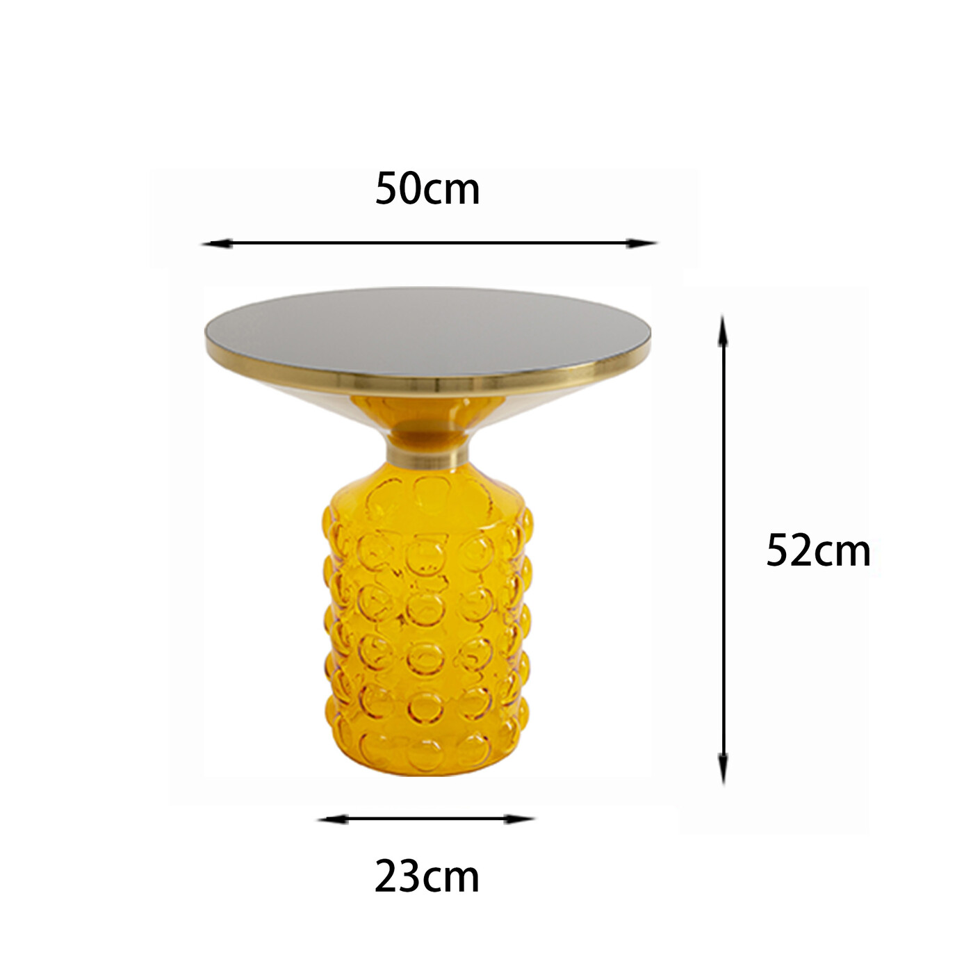 Стол приставной Lola Yellow Ø50cm от KARE Design