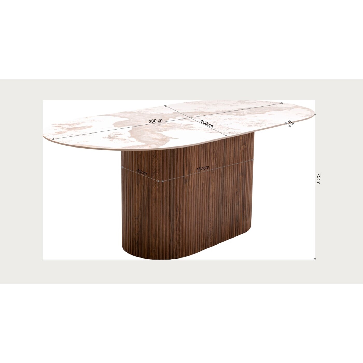 Стол Ruben 200x75cm от KARE Design