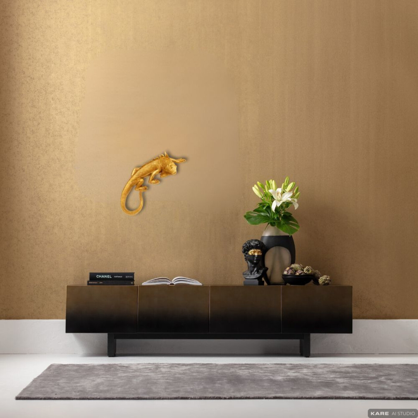 Декор настенный Lizard «Ящерица» 40x17 см от KARE Design