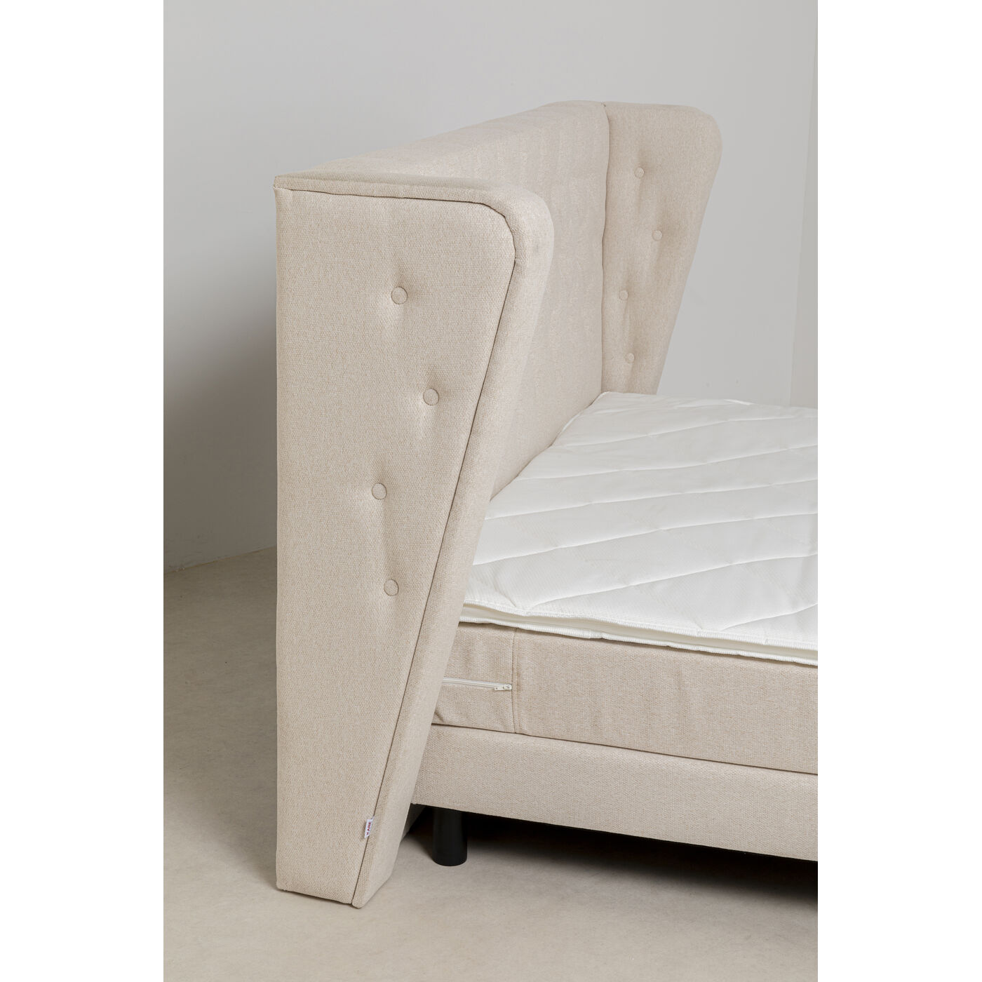Кровать Boxspring с пружинным матрасом Benito Moon Cream 180x200 см от KARE Design